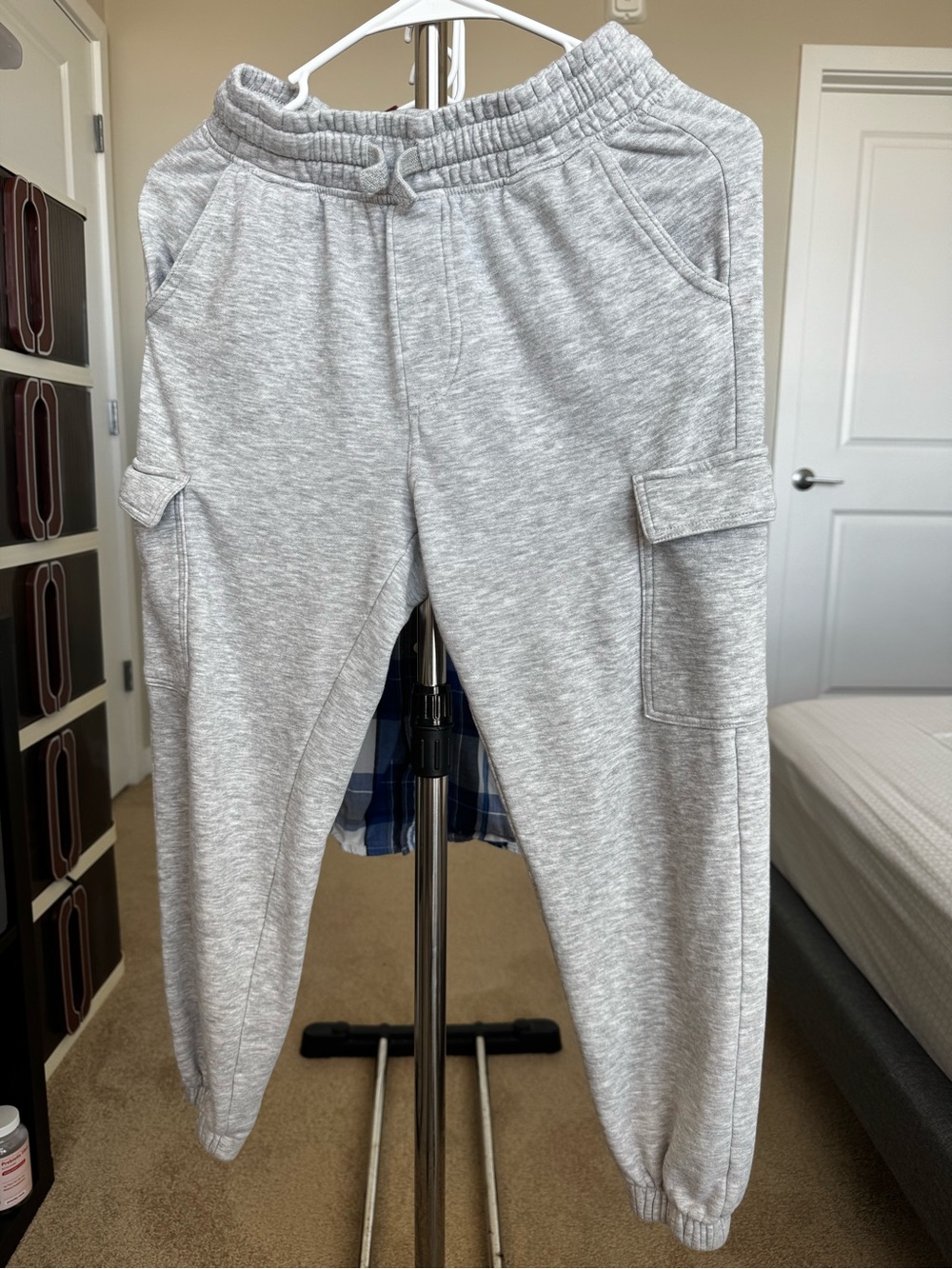 H&M Light Gray Cargo Sweatpants - Drawstring Joggers